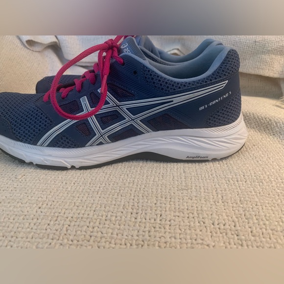 Asics Shoes Gel Contend Low Top Lace Up Running Sneaker Womens 10 1012A234 Blue - Picture 10 of 10